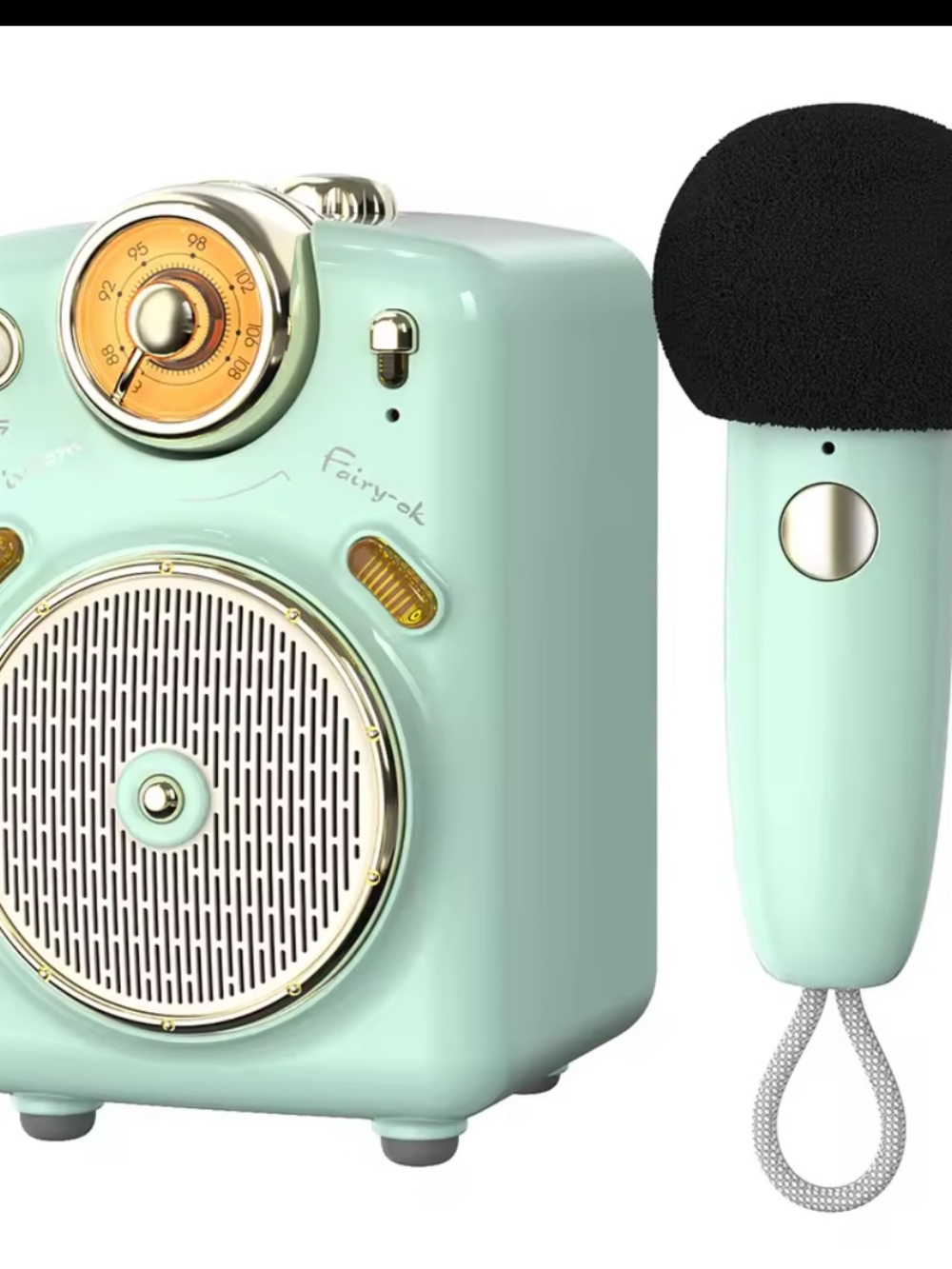 Divoom Fairy-OK Portable Bluetooth Speaker w/ Microphone Karaoke Function Green